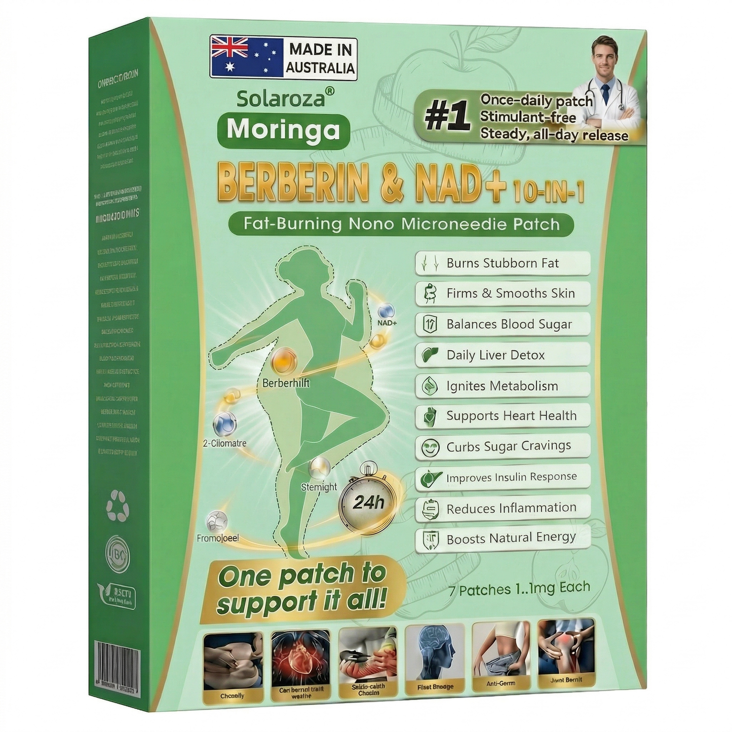 𝑶𝒇𝒇𝒊𝒄𝒊𝒂𝒍 𝑨𝑼 𝑺𝒕𝒐𝒓𝒆 |✨Solaroza® 10-in-1 Weight Loss Patch: Boost Metabolism & Burn Fat (NAD+ & Berberine)